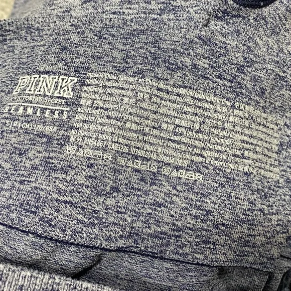 VS PINK Seamless Mesh Laser Cut Leggings Blue Gray Small - Picture 5 of 7